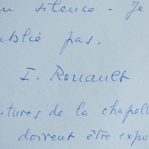 Isabelle Rouault expose les oeuvres de son père