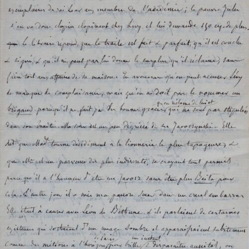 Très belle et très longue lettre de Mme Hanska (Balzac) – vue 2