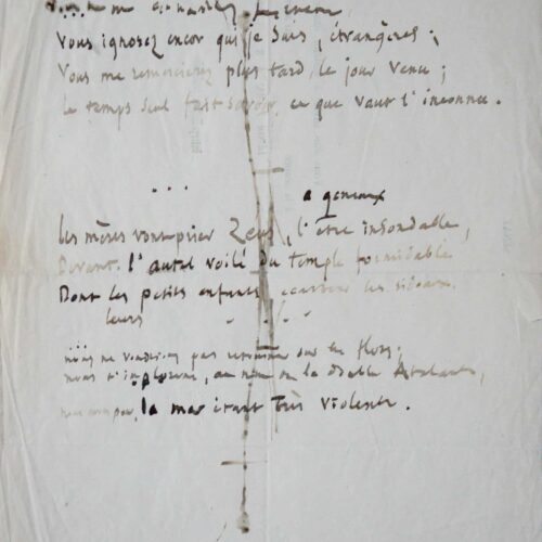 Manuscrit de travail d'Hermatyphlos, de Victor Hugo – vue 2