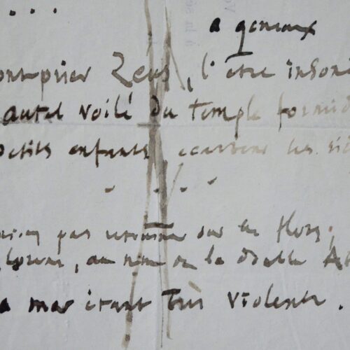 Manuscrit de travail d'Hermatyphlos, de Victor Hugo