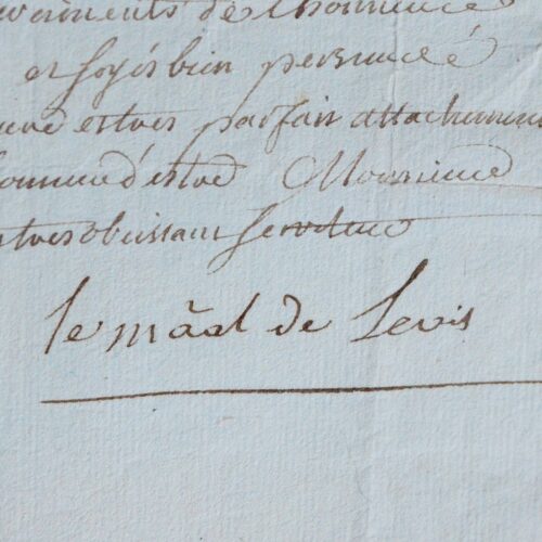 Le duc de Lévis élevé au rang de maréchal de France