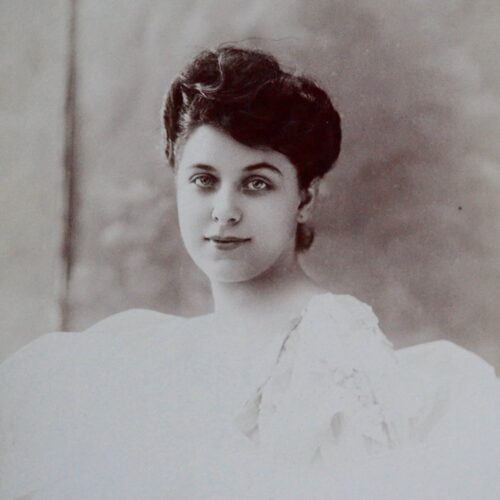 Portrait et lettre de la cantatrice Geraldine Farrar