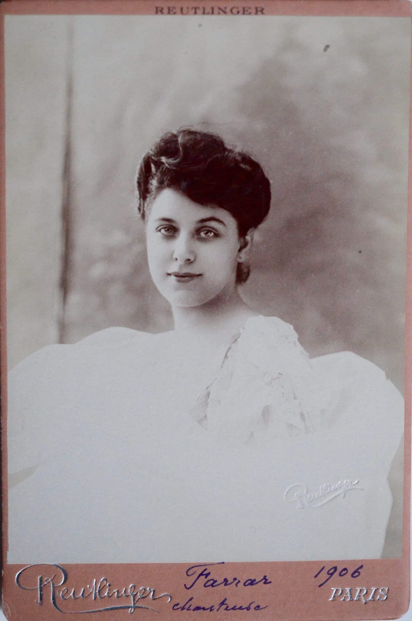 Portrait et lettre de la cantatrice Geraldine Farrar – vue 2 Portrait et lettre de la cantatrice Geraldine Farrar – vue 2