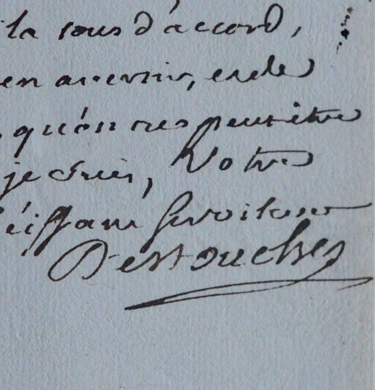 Lettre de Philippe Néricault Destouches