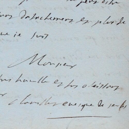 Lettre de l'évêque de Senlis Jean-François de Chamillart
