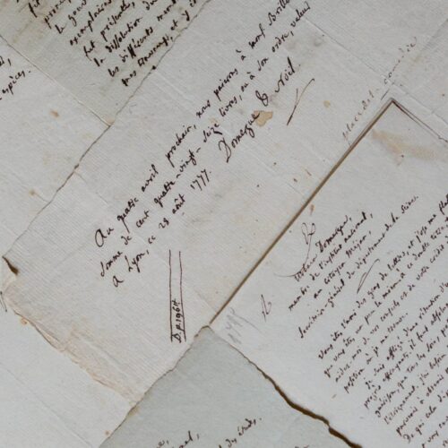 Bel ensemble de 5 documents de l'académicien François-Urbain Domergue – vue 2