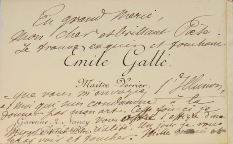 Émile Gallé parle de son Art