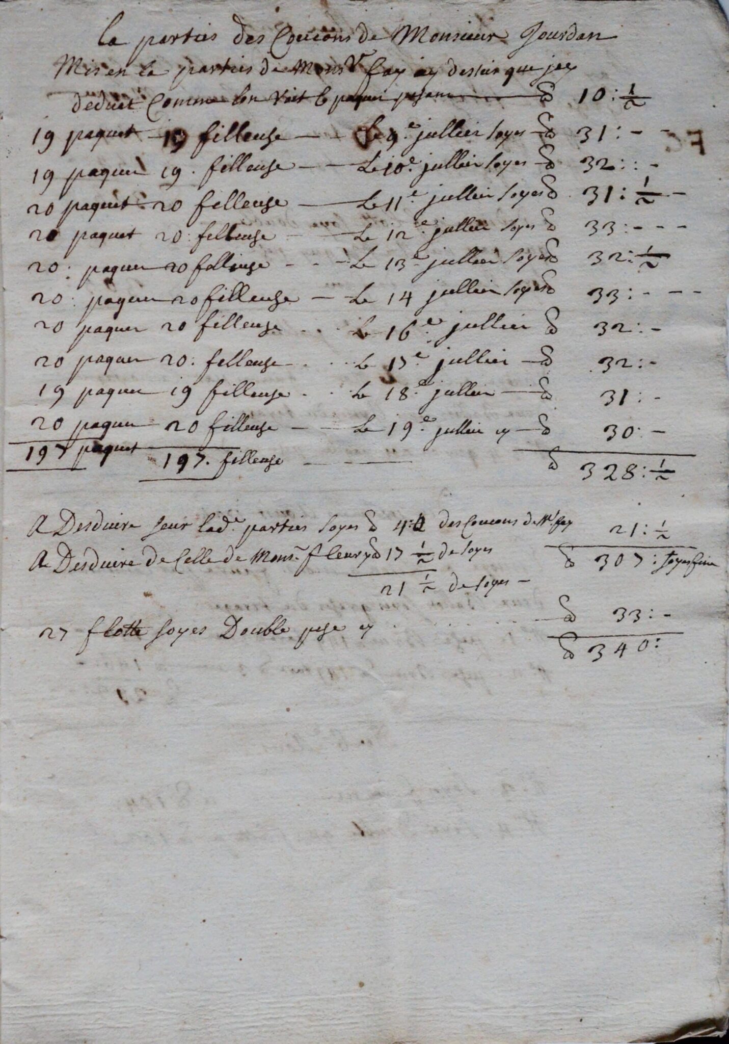 Manuscrit de sériciculture (Drôme), daté de 1725 – vue 5 Manuscrit de sériciculture (Drôme), daté de 1725 – vue 5