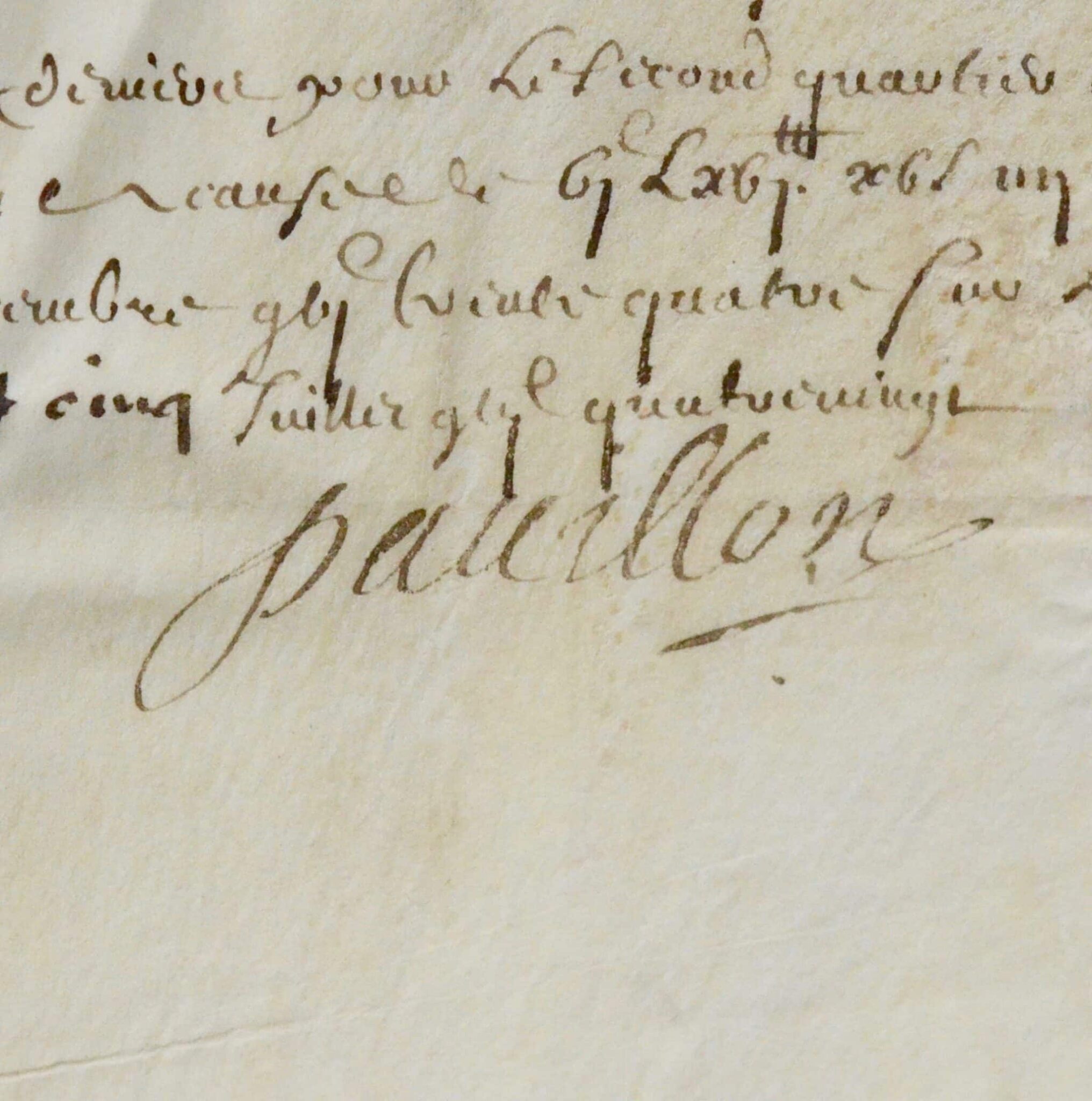 Quittance de l’académicien Étienne Pavillon