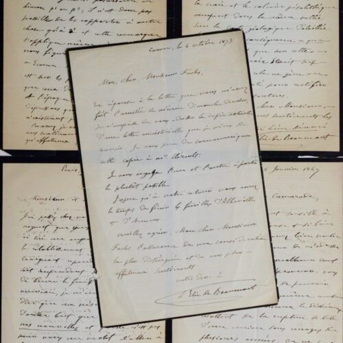 Prachtige correspondentie tussen de geoloog Élie de Beaumont en Edmond Fuchs