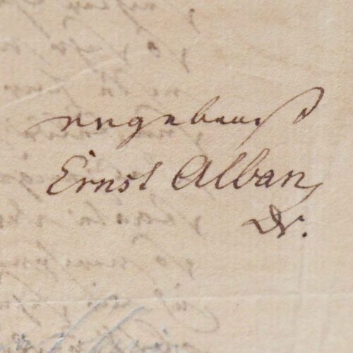 Belle lettre du pionnier des moteurs à vapeur, l'allemand Ernst Alban