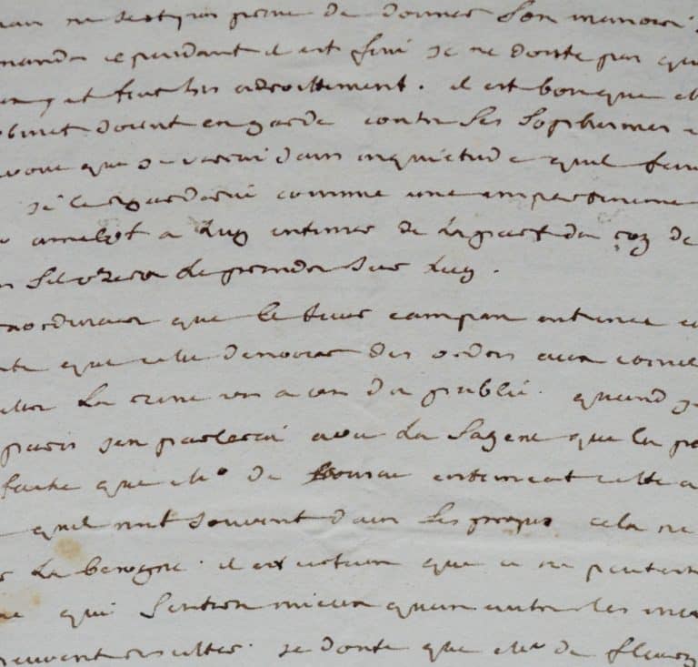 Belle lettre du duc de Duras sur la Comédie française évoquant Beaumarchais
