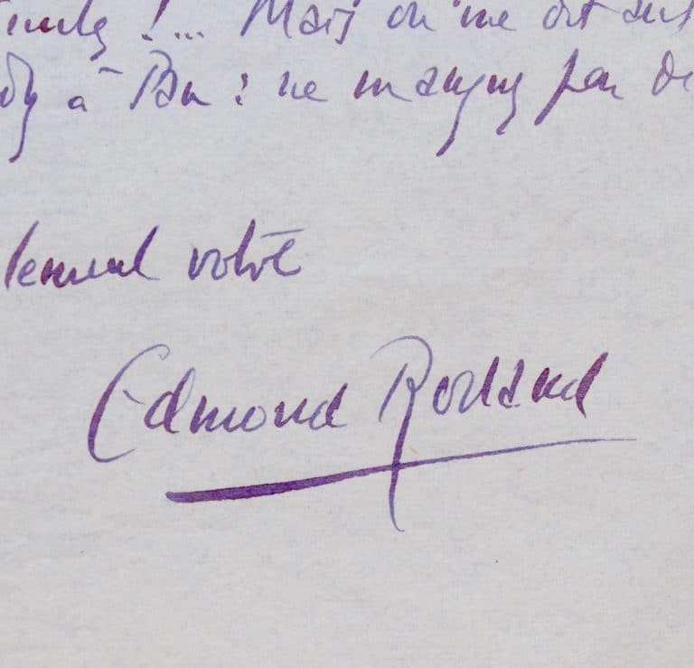 Lettre d&rsquo;Edmond Rostand à Jules Bois