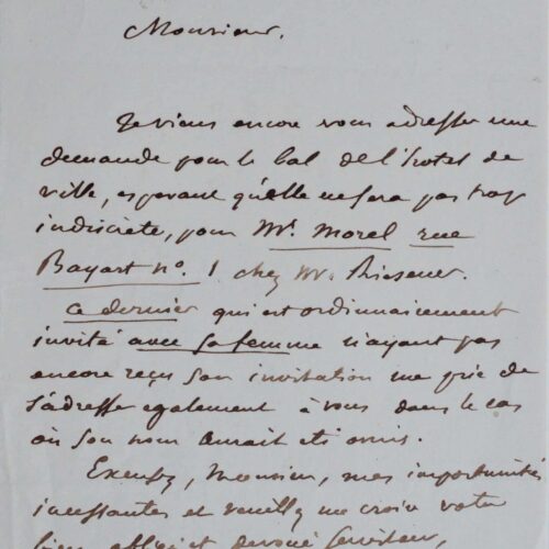 Delacroix demande des invitations pour un bal – vue 2