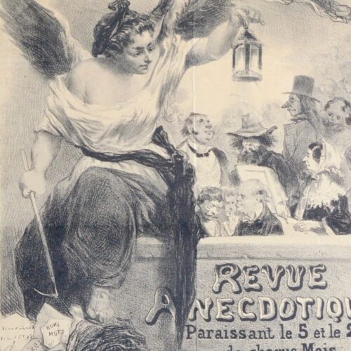 Petite affiche de la Revue Anecdotique illustrée par Célestin Nanteuil