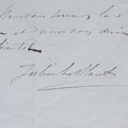 Lettre du peintre Julien Le Blant