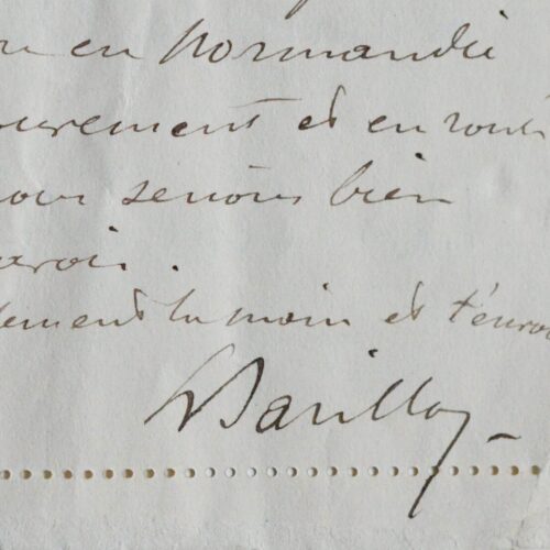 Lettre de Léon Barillot au collectionneur Paul Gallimard