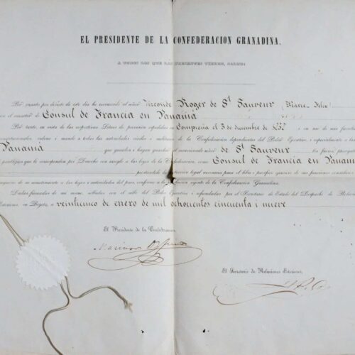 Rare brevet des États-Unis de Colombie – vue 2