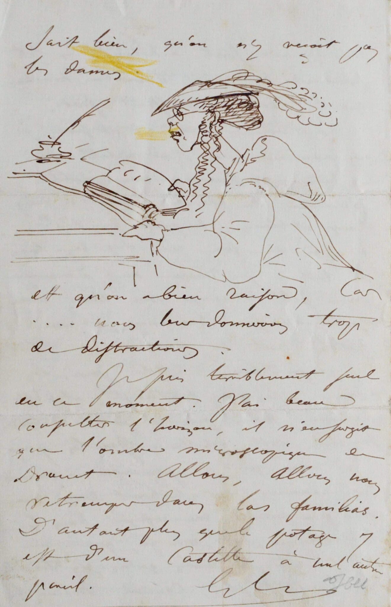 Amusante lettre illustrée de Georges Camuset – vue 4 Amusante lettre illustrée de Georges Camuset – vue 4