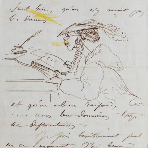 Amusante lettre illustrée de Georges Camuset