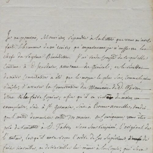 Lettre de Foncemagne évoquant ses compatriotes orléanais Jousse, Gérou, Polluche – vue 2