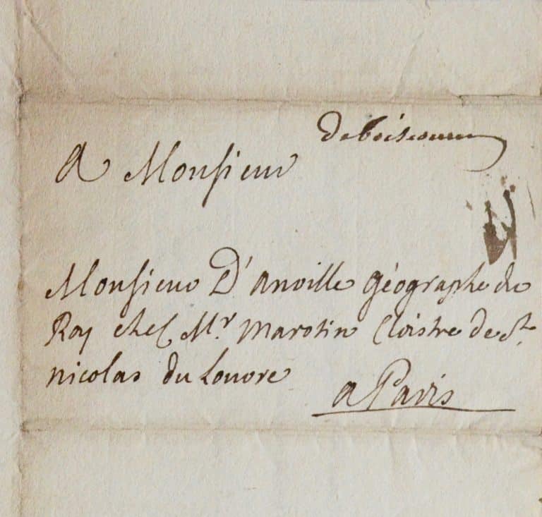 Lettre de Foncemagne au géographe D&rsquo;Anville