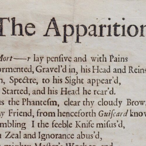 "The Apparition" : rare poème imprimé évoquant la Glorious Révolution