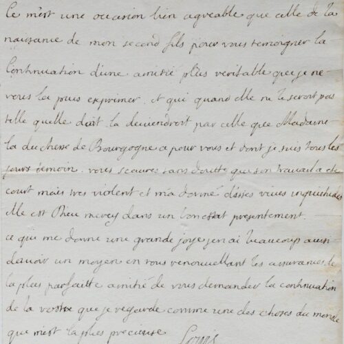 Le Duc de Bourgogne annonce la naissance de son fils, le futur Louis XV – vue 2