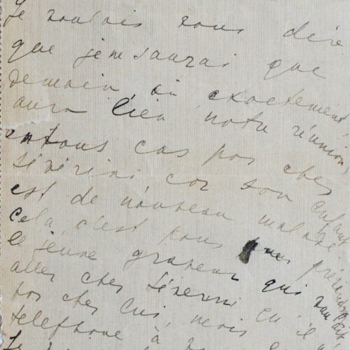 Lettre de Chagall à François Gilles de La Tourette – vue 2