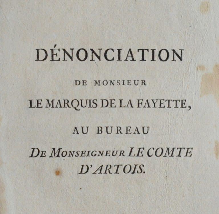 Vive attaque de La Fayette contre l&rsquo;agiotage