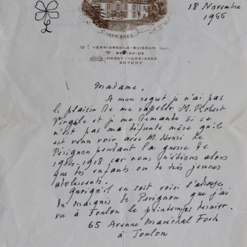Jolie lettre de Louise de Vilmorin – vue 2