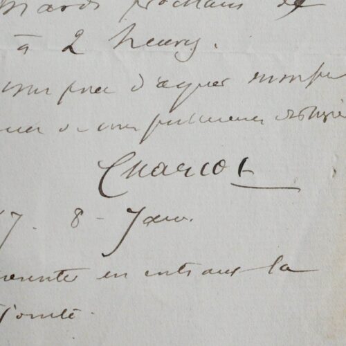 Neurologist Jean-Martin Charcot schedules an appointment