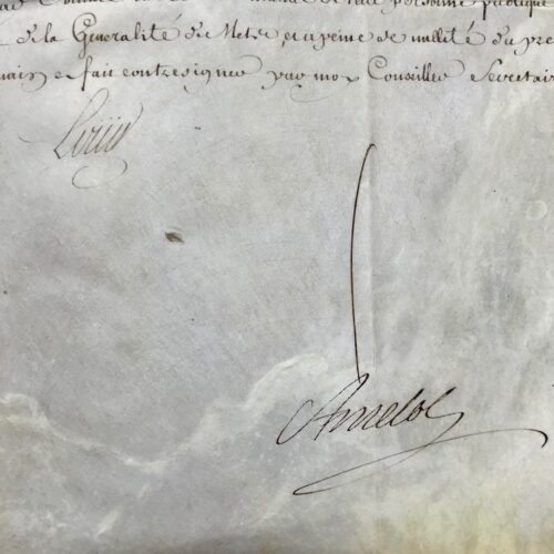 Louis XV permet à une "nouvelle convertie" de Givonne (Ardennes) de vendre une ferme