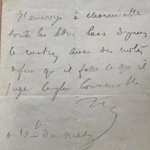 Billet de Jérôme Bonaparte à son ami le baron de Marinville – vue 2