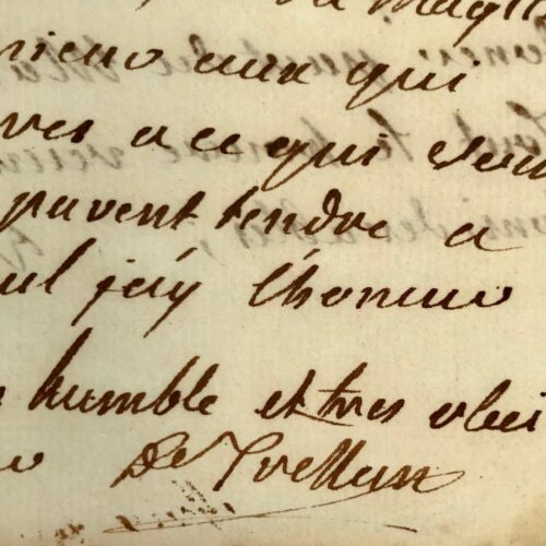 Chaleureuse lettre du comte de Tressan, académicien
