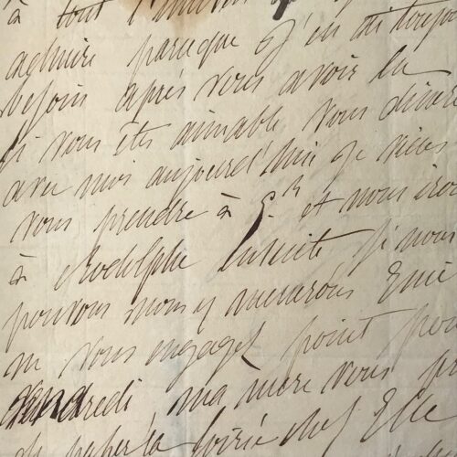 Lettre de Vigny à Guiraud : "je dis à tout l'univers que je vous admire" – vue 2