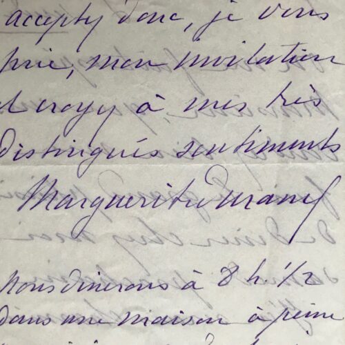 La féministe Marguerite Durand reçoit à diner