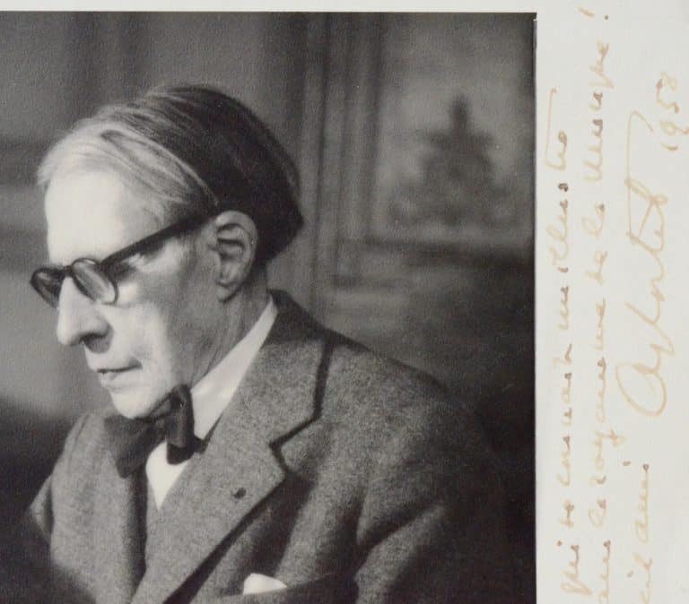 Beau portrait dédicacé d&rsquo;Alfred Cortot par Boris Lipnitzki.
