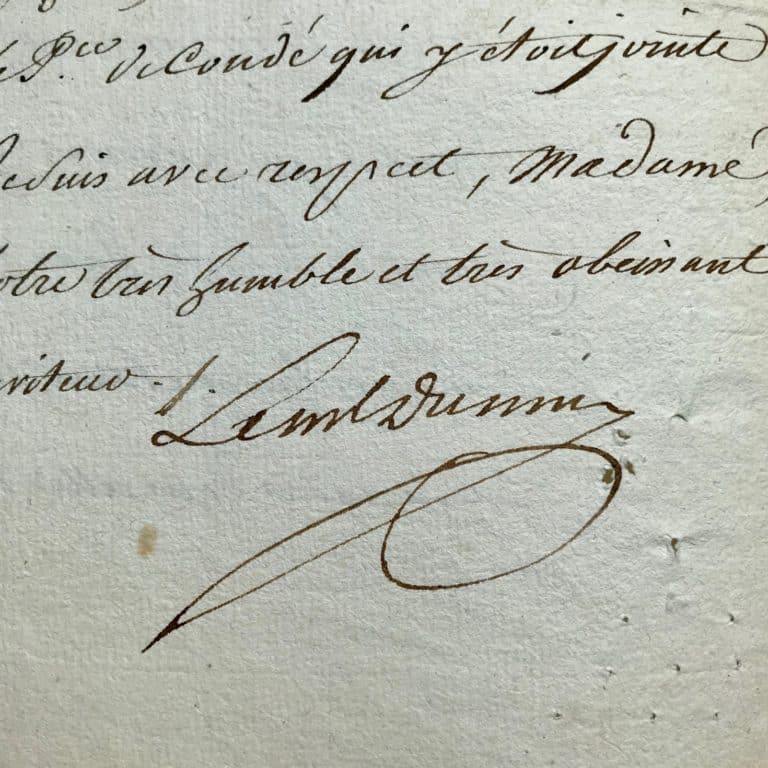 Le maréchal du Muy se félicite de la répression de « La guerre des farines », à Reims, en 1775