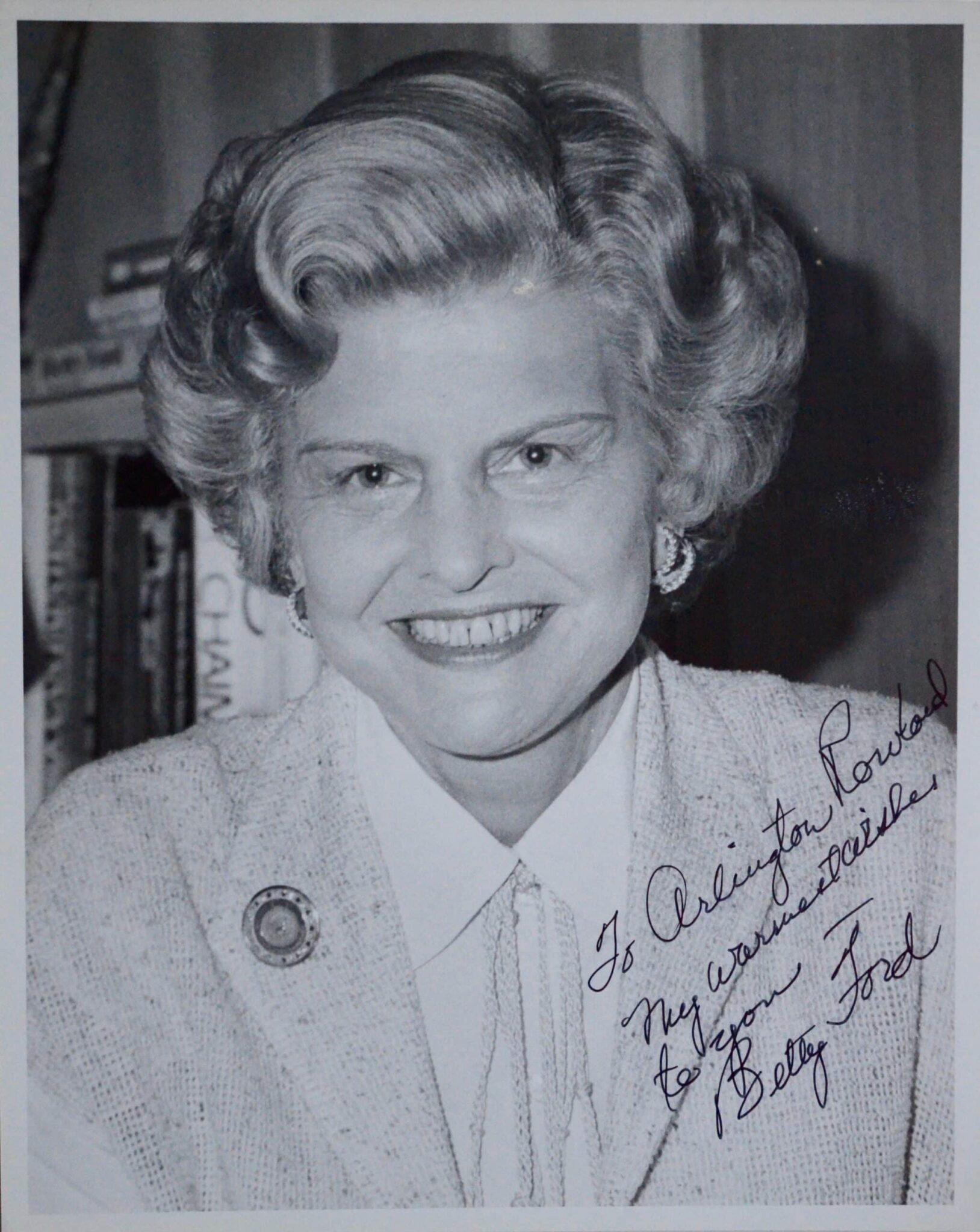 Portrait dédicacé de la première Dame américaine Betty Ford