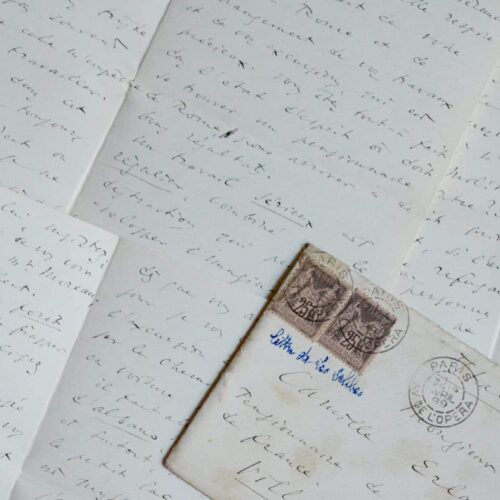 Longue lettre de 12 pages de Léo Delibes à Camille Erlanger, à la villa Médicis