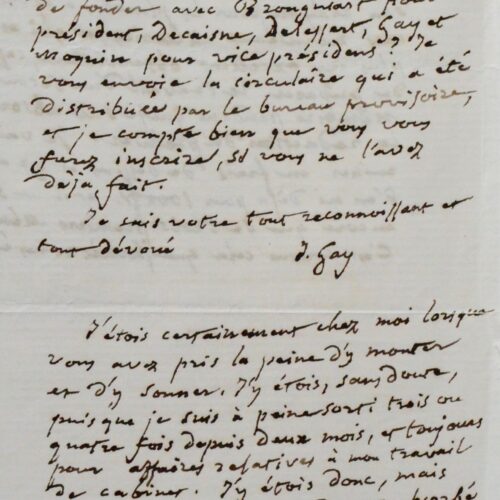 2 belles lettres du botaniste suisse Jacques-Étienne Gay