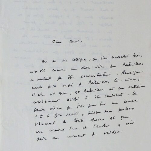 Belle lettre de Merleau-Ponty au sujet de Marcel Bataillon et du Collège de France – vue 2