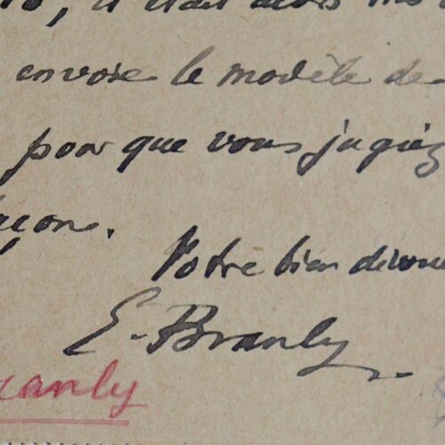 L'en-tête et le papier du physicien Edouard Branly
