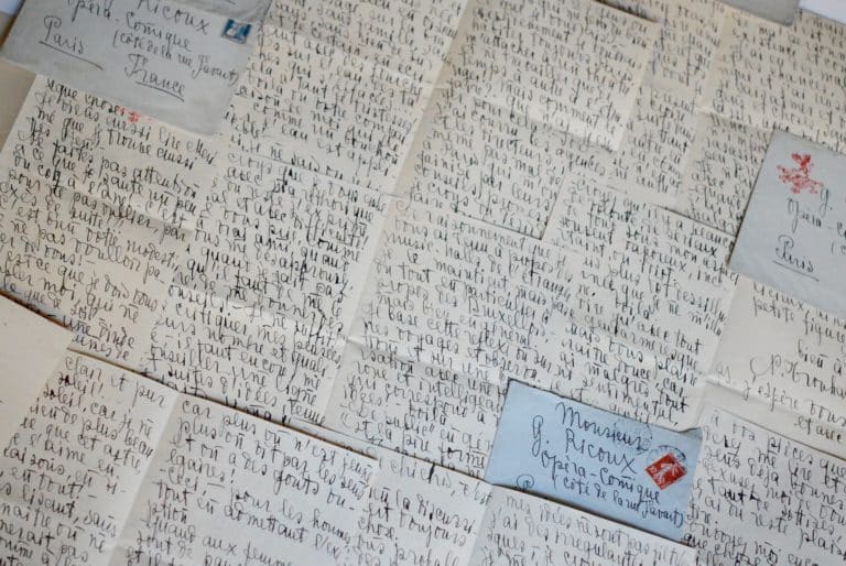 Correspondance de 5 longues lettres de la danseuse russe Natacha Trouhanova