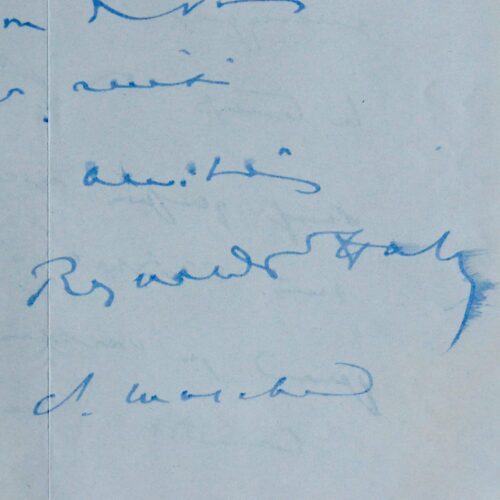 Reynaldo Hahn demande des places pour la Comédie française