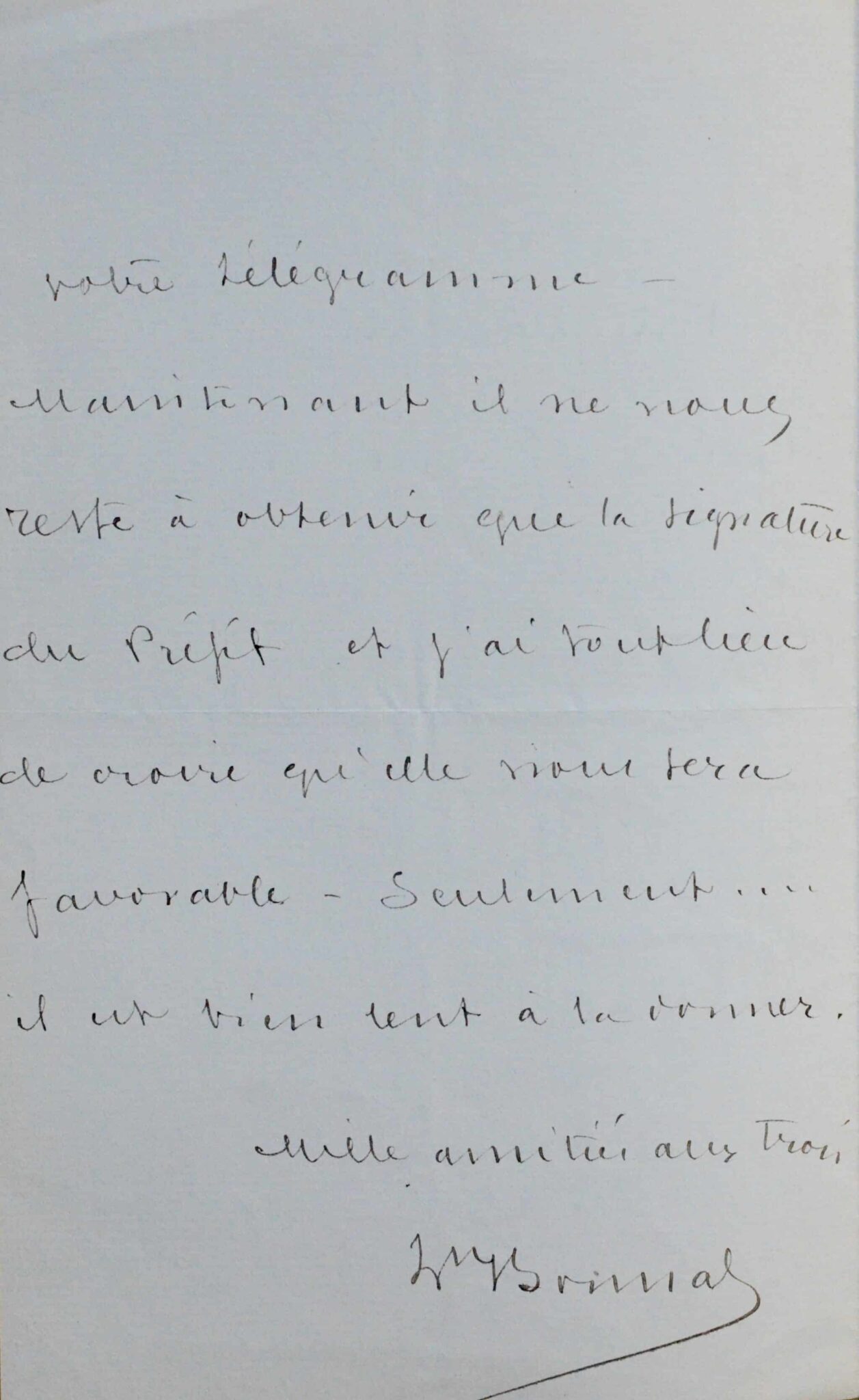 Lettre de Léon Bonnat à Lapierre, directeur du Nouvelliste de Rouen – vue 3 Lettre de Léon Bonnat à Lapierre, directeur du Nouvelliste de Rouen – vue 3