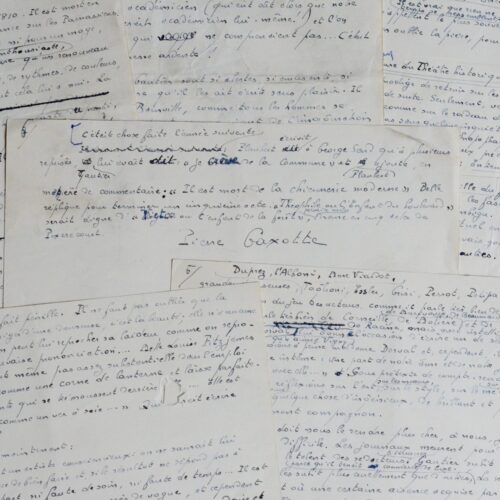 Manuscrit de Pierre Gaxotte consacré à Théophile Gautier, intitulé  "Le Forçat du feuilleton"