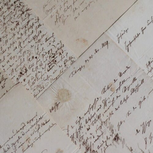Ensemble de 6 lettres du mathématicien et physicien Johann Heinrich Moritz von Poppe