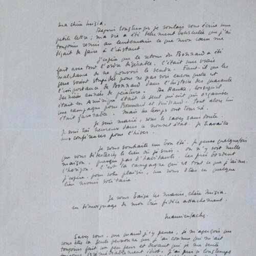 Maurice Sachs disserte sur l'importance de Bonnard, à Misia Sert – vue 2